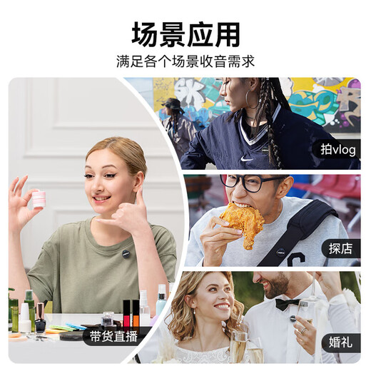 MOMA Wireless Microphone Lark Mix Little Bee Lavalier Microphone Video Live Interview Recording Android Apple Phone Canon Camera SLR Mirrorless Mammoth MIX Button Microphone Camera Version One-to-One JD.com National Warehouse, Delivery Nearby Official Standard