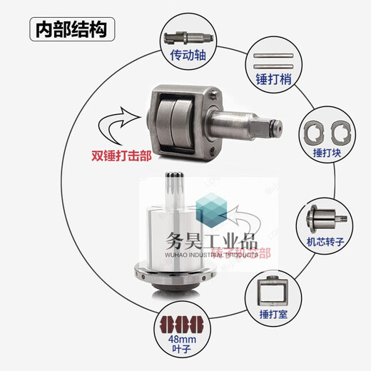 Dongdao Fuerte neumático pequeño cañón de viento 1/2 llave de viento grande reparación de automóvil