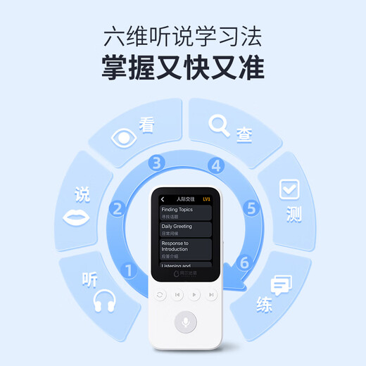 Alpha Egg Listening Treasure D1 Listening Treasure AI Bilingual 64GB White English Listening Walkman Foreign Research Edition Intelligent Listening Repeat Learning Machine English Artifact English Listening Treasure Listening Treasure D1 Standard Edition-64G