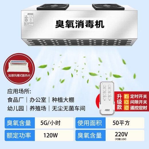 Fenrui wall-mounted ozone generator disinfection machine food factory workshop garbage classification room commercial 10g20g deodorization and sterilization remote control timing 5g