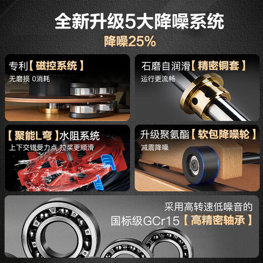 Schvodon rowing machine hydromagnetic dual resistance household smart foldable resistance wooden rowing machine indoor fitness equipment SR901S SR901S red oak double patented hydromagnetic dual resistance upright