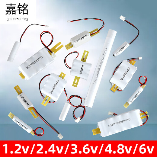 Gongma fire emergency light power accessories 1.2V2.4V3.6V6V800 safety lighting rechargeable battery pack 1.2V800mAh with plug and card strip 5 pcs
