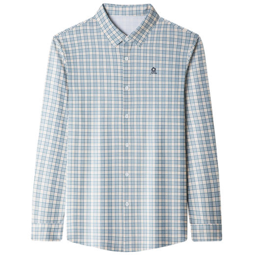 Montagut Men's Mulberry шелк с длинными рубашками весенняя клетчатая рубашка для клетчатого лацка Men By9906-Huangge M 165 Подходит для 100-115JIN [JIN равно 0,5 кг]