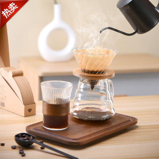 Coffee filter paper log portable drip-type hand-brewed coffee powder filter V-shaped filter cup filter paper 100 sheets WL v large log filter paper 100 sheets 100 sheets