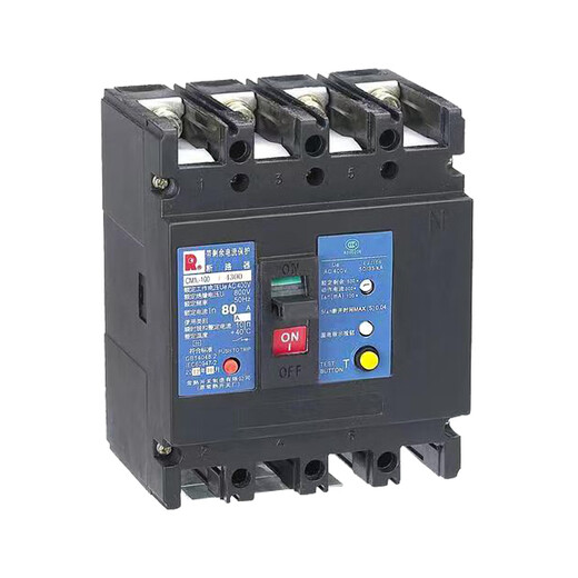 常熟塑壳漏电断路器CM1L-100/225/400/630/800空气开关漏电保护4P CM1L-100/4P 50A