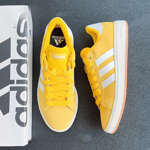 
Adidas Grand Court Base 00s Men and Women's Same Adidas Low Top Shoes Yellow and White IH6188 IH6187 Green and White 40