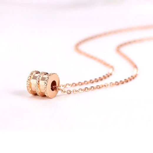 DYN color gold 18k rose gold small waist classic necklace yellow au750 platinum small fresh clavicle chain customized deposit