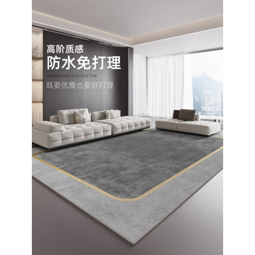 MPPMCK客厅地毯轻奢高级感免洗现代简约2024新款家用沙发茶几垫卧室可擦 16780 140cm*200cm 【防水加厚款】