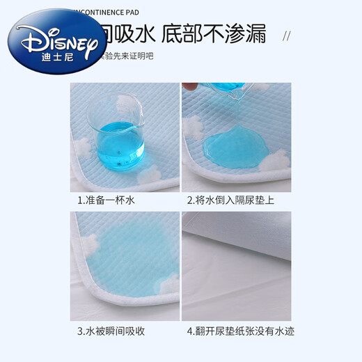 
Disney Disney urine separator pad baby waterproof washable cotton breathable children's diaper pad large size whole bed autumn pink square-A cotton available on both sides 100x150cm