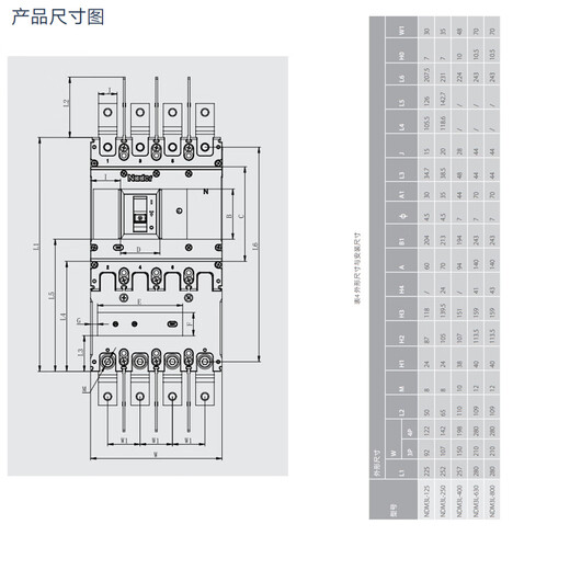 Liangxin (Nader) Luftschalter Plastikkoffer Leckageschalter NDM3L-12250A400A630A4P 12 3p