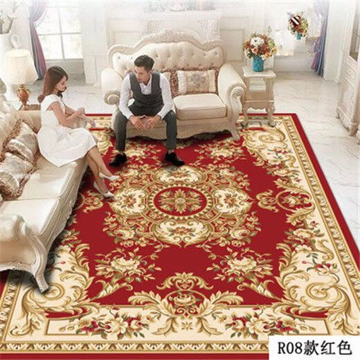 Xinlin European-style living room carpet coffee table blanket sofa home bedroom full room floor mat modern simple machine washable customization style-K blue 40*60CM