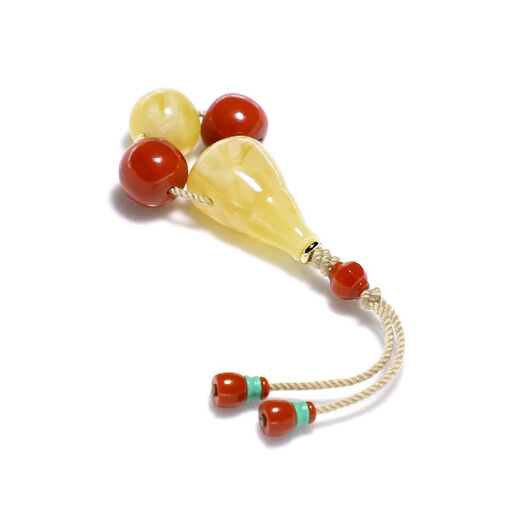 Shi Yuji 9A grade Russian material beeswax three-way Buddha head Buddhist beads accessories amber Rudraksha bracelet accessories natural 9A grade three-way beeswax set loss momentum (free beads)