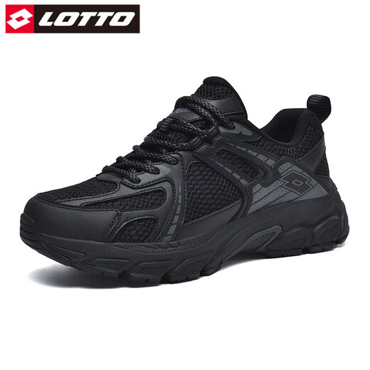
LeTTO (LOTTO) hiking shoes men's shoes summer breathable running shoes outdoor cross-country hiking sneakers men 1071 black 41
