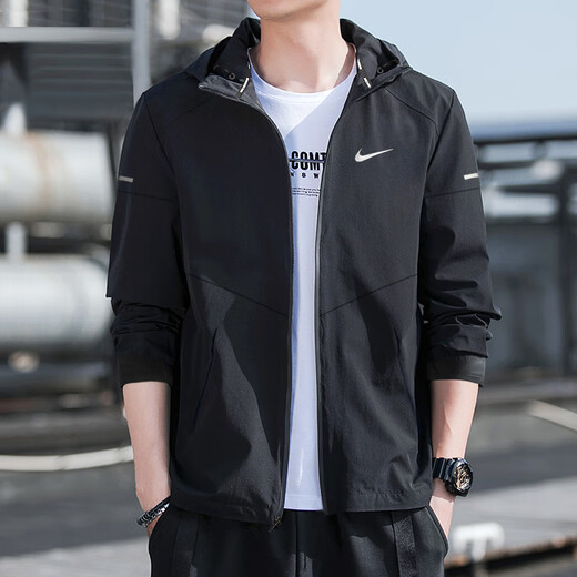Nike (NIKE) jacket men's 25 spring and winter new sportswear woven hooded windbreaker, breathable and comfortable casual jacket, thin style/recommended to take one size larger/post the picture and return 10 L 175 Weight 130~150Jin Jin is equal to about 0.5 kg