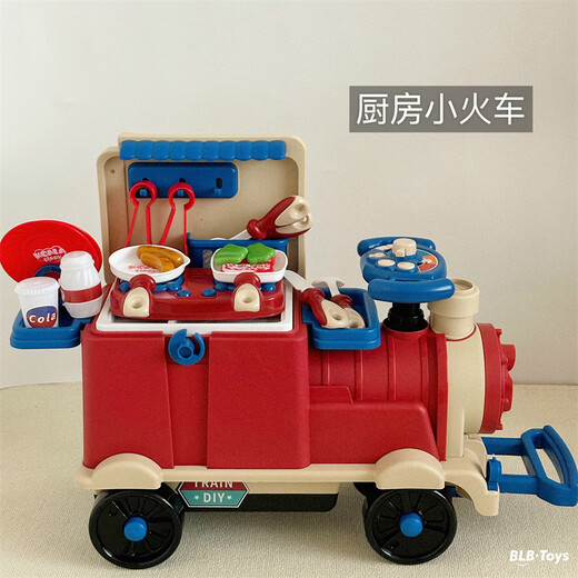 Yunya Children's House Spiele Küchenkochset Dose Reitschieberzug Deformed Storage Boy and Girls 'Geburtstagsgeschenke [Küchenstil] Drei-in-eins-Multifunktionalzug