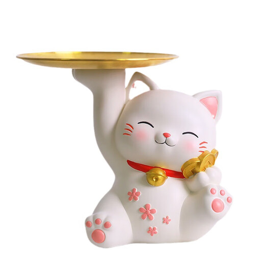 Yunya Zhaocao’s entrance entrance key storage ornaments for living room TV cabinet home decoration gifts for housewarming new homes, Zhaocai lucky bag storage [golden]