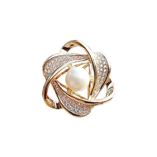 Xiaose silk scarf buckle high-end brooch waist knotted clothes hem pin silk scarf dual-purpose corsage birthday gift flower scarf button XZ0174