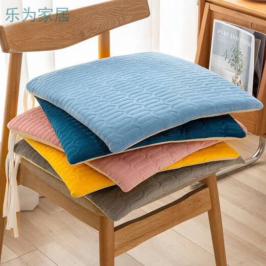 Qiaorui thickened cushion soft butt cushion office student classroom dormitory stool butt chair cushion car seat cushion corn kernel dark gray non-slip bottom + strap 25*35cm*thick about 4cm suitable for student stools