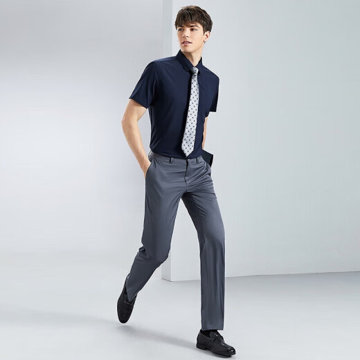 Sept marque [5A Antibactérien 2A anti-Mites] chemise à manches courtes modales pour hommes de l'usage formel de l'usage formel d'entrevue Business
