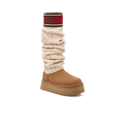 Ugg Winter New Women's Spide Sole Clásico Calcetines Altos botas de nieve 1144044 Che Maroon 38