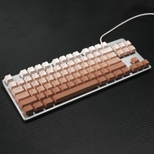 罗技（Logitech）K835机械键盘有线游戏电竞键盘84键电脑办公键盘个性pbt键帽送男生女友礼物 K835绯红键帽【渐变版】 青轴