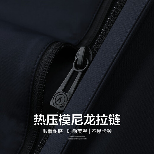 Shanshan (FIRS) Silver Fox Velvet Stand Collar Jacket Men's 2025 Autumn New Business Plus Velvet Warm and Windproof Commuting Cadre Jacket 305 Navy Blue L (175)