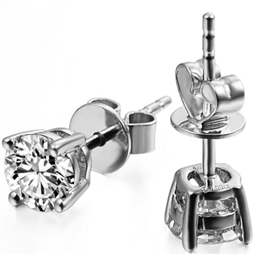 Fat Donglai same style PT950 platinum earrings moissanite diamond earrings for men and women new fashion k white l gold high support four claws 20 minutes