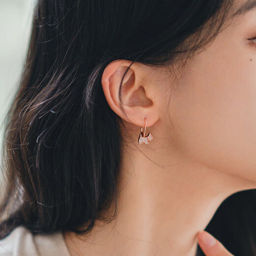 AGATHA/Aijiasha classic puppy silver earrings for women, birthday gift for girlfriend and best friend, high-end earrings and earrings