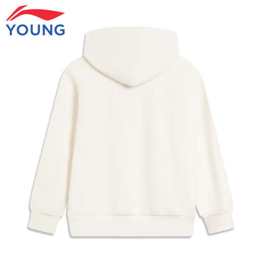 Li Ning children's clothing and children's sweatshirt girls' spring and autumn women's small flower pattern loose versatile top off white 88 160