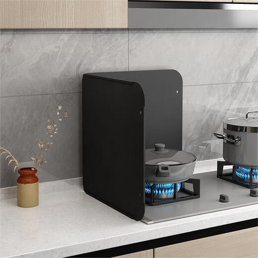 OEMG kitchen oil-proof baffle thickened high temperature resistant stove gas stove heat insulation board oil splash pool water barrier foldable storage Black Knight 30*80*40 thickened 30% off