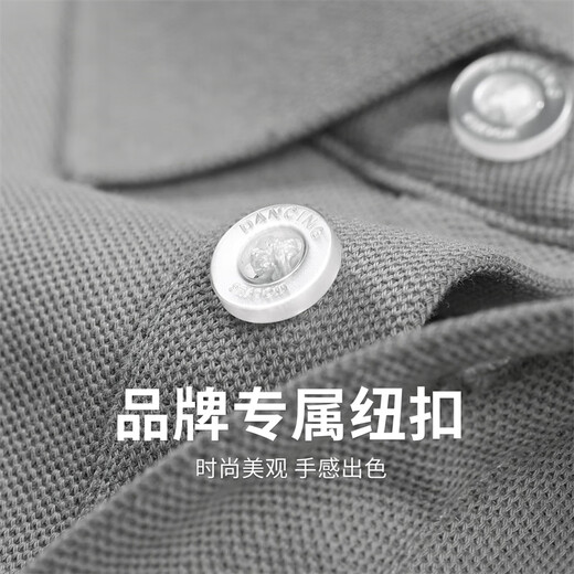 
Dancing with the Wolf [scattered embroidery] Lapel Short Sleeve T-shirt for Men 2025 Summer New Solona Skin-Friendly Polo Shirt 6173 Medium Gray 003 3XL (190)