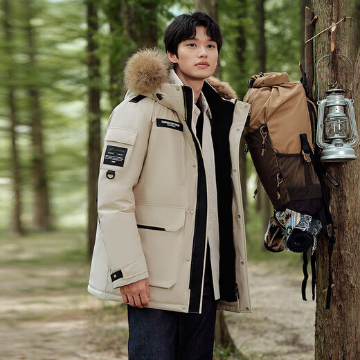 Tambor down jacket for men and women, short fur collar parka thickened warm jacket TF236579 Luoying meters 165