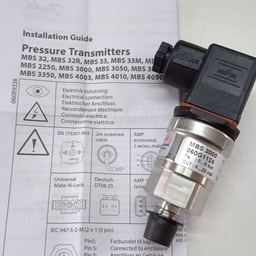 DANFOSS DANFOSS MBS3000 TRANSMERTEUR PRESSION 060G1102 / 1113/1125 / 1133 CAPTEUR DANFOSS 060G1349