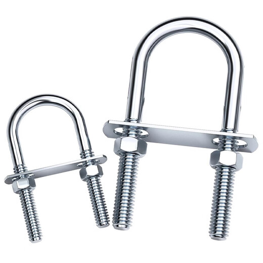 Tianzhuo hardware with nut baffle set galvanized carbon steel U-bolt screw U-shaped card U-shaped pipe clamp fixed buckle ride M6*25*70 5 sets