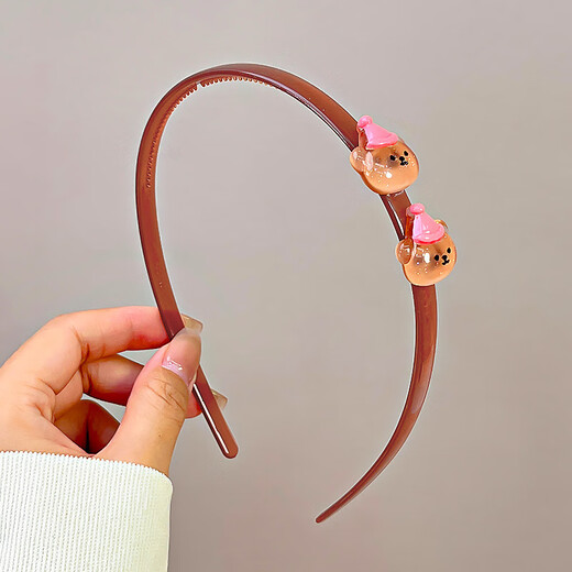 海伊朵儿童果冻色亚克力发箍卡通动物碎发卡带齿防滑压发头箍碎发饰品 果冻色卡通发箍【随机3件套】