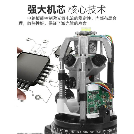 妙普乐莱赛水平仪高精度强光细线绿光12线户外红外线激光贴墙仪红光 2线671SD绿光标配+莱赛原装1.6米