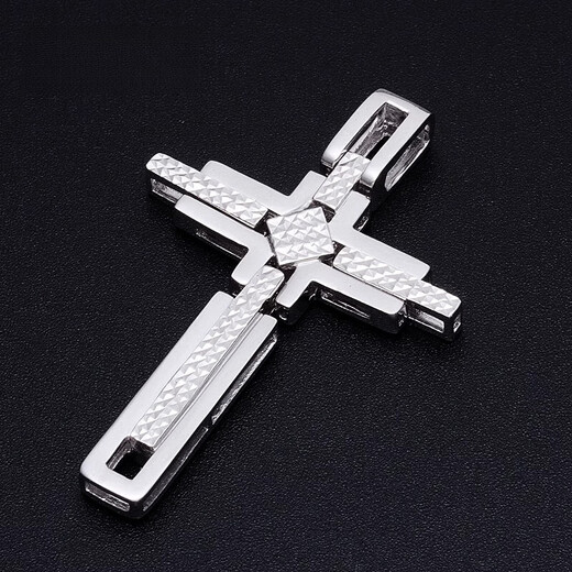 Fiber beam (QIANSHU) platinum pendant for men and women, movable cross pt950 platinum necklace pendant, clavicle pendant, weight about 10.78 grams, including buckle, height and width about 45x29mm
