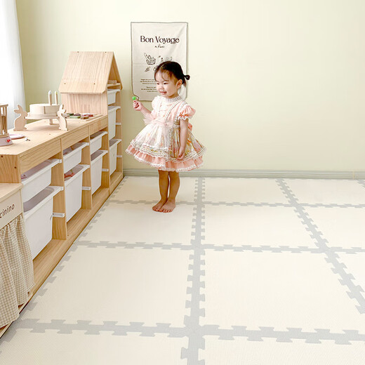 Mat de estiramiento de Disney Mat de rastreo Niños XPE RAWLING MAT BEBENT Baby Supling Mat de rastreo Mat de espuma doméstica Engrosamiento del bebé Custom Baby XPE Hermoso Estilo de costura 丨 Little Bear 25 Piezas - 60*60*2.0cm de espesor [amigable para la piel]