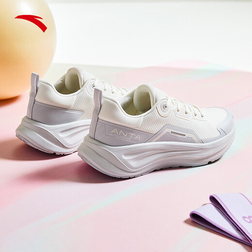 ANTA Ledao丨Fan Zhendong's same style casual shoes, women's training shoes, lightweight running sports shoes for women 122517719 Ivory White/Sand Gray-1 37.5
