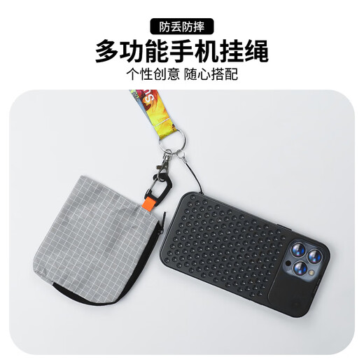 ESCASE mobile phone lanyard cute hanging neck female pendant pendant lanyard U disk ID work permit Apple Huawei widened lanyard portable anti-lost rope heat transfer jacquard