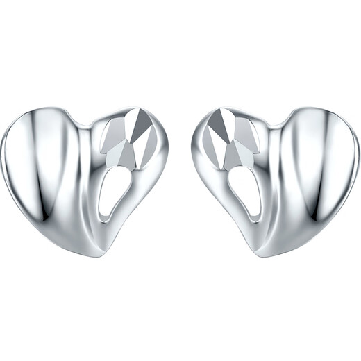 Liuguifu Jewelry PT950 Platinum Earrings Heart-beating Platinum Earrings for Women PT0200068 0.85g