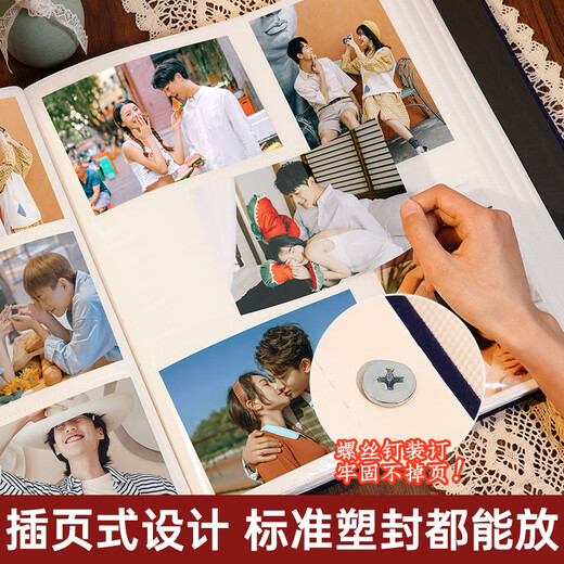 相册本纪念册家庭大容量1000张567810寸六混合尺寸混装照片收纳册宝宝相片成长记录插页式影集 呆萌喵喵 混装5-10寸694张【标准/塑封】