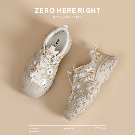 
ZHR hiking shoes for women outdoor hiking sports shoes for women lightweight thick sole breathable women's shoes G683 apricot color 38