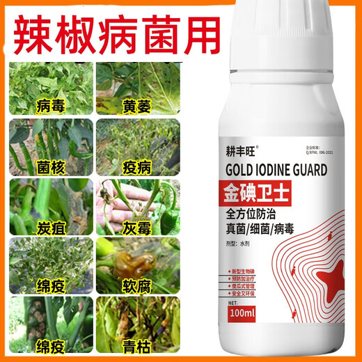 Gengfengwang pepper special agent, pepper disease medicine, gray mold early and late blight, wilt, downy mildew virus disease, pepper medicine 100ml (5 acres)