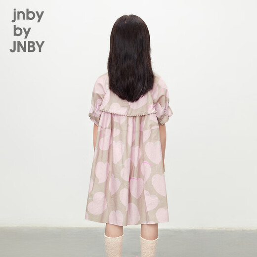 jnby by JNBY江南布衣童装全棉印花短袖连衣裙休闲舒适夏女童儿童1O4G13940 690/杂粉 110 cm