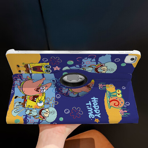 Nakowan Huawei MatePad 11.5s Flat Shell plano Nuevo Cartoon Lindo Air12 anti-caza SE11 pulgada Caja protectora anti-bendición Capacidad dura anti-flexión 360 Niños de soporte horizontal y vertical rotativo [DD3523 Blue Spongob] 360 Case de cuero giratorio DNG Huawei Matep Matep