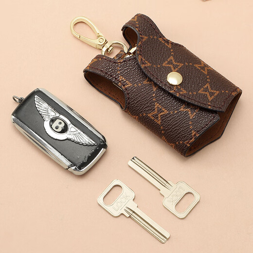 Mashalanti Key Sac pour les femmes clés de voiture de voiture pour femmes Mini Geste Taist Keychain Bag cadeau d'anniversaire pour la mère et la femme Dark Brown