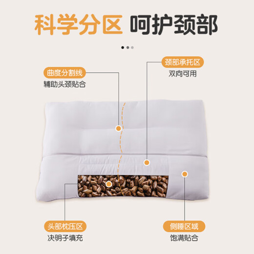 Boyang Home Textiles Pillow Cassia Seed Pillow Core Double Pillow Core Adult Student Herbal Pillow Cassia Seed Pillow 48*74cm