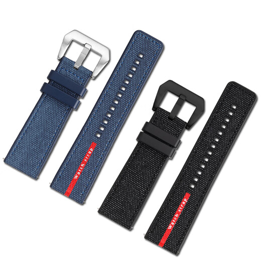 Bondian se adapta a la serie Panerai Stealth Lumino PAM1381/1391/1565 Correa de reloj inferior de goma de nylon para hombres, hebilla de pin de acero de línea azul azul