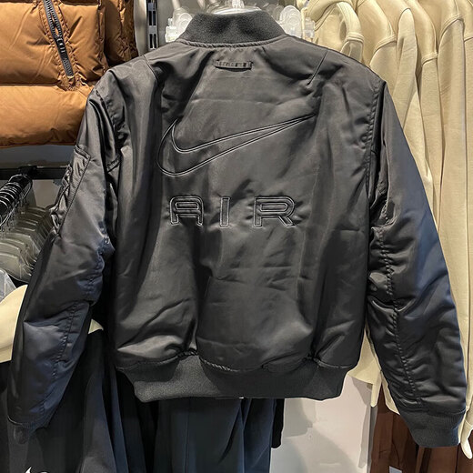 耐克（Nike）棉服男装秋冬季新款JORDAN运动服立领棒球服加厚保暖夹克棉衣 DV9892-010黑色 S